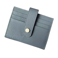Dompet Kartu Kulit Sapi Portabel Model Terbaru 2026 Desain Multi-Kartu Dengan Ritsleting Halus