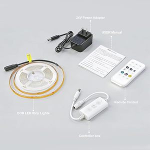 Bandes lumineuses <span class=keywords><strong>LED</strong></span> COB intelligentes, 24V blanc chaud 2700K, bandes lumineuses <span class=keywords><strong>LED</strong></span> dimmables pour TV, miroir, armoire de <span class=keywords><strong>cuisine</strong></span>, étagère - Product Image 2