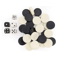 Pions de backgammon en résine en gros, couleurs variées, 32 mm, 40 mm, 45 mm, pièces de backgammon en mélamine, jeu de société, design marbré