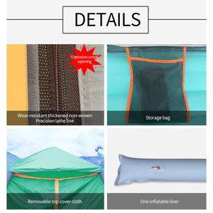 เต็นท์ตั้งแคมป์4คนที่มีเสาพองทนทานวัสดุกันน้ำที่มีความคุ้มครองเต็มรูปแบบฝนบินเต็นท์พองสำหรับการตั้งแคมป์ - Product Image 3