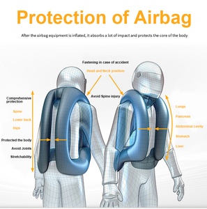 Racing Thể Thao Túi khí Vest Bảo vệ Inflatable phục hồi cổ trở lại bảo vệ cho xe mô tô cộng với kích thước veste Avec túi khí - Product Image 5