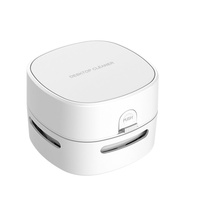 Vente Flash : Mini Aspirateur Robot Intelligent en Plastique, Portable, Collecteur de Poussière, Batterie Intégrée, Créatif et Pratique pour le Bureau
