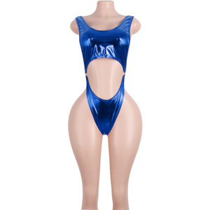 Ensemble en cuir verni brillant <span class=keywords><strong>pour</strong></span> femmes avec tenues sexy en spandex et costume de string <span class=keywords><strong>pour</strong></span> les spectacles de discothèque et de <span class=keywords><strong>festival</strong></span> - Product Image 3