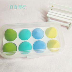 Vente en gros étiquette personnalisée éponge feuilletée de maquillage sans latex emballage de boîte en plastique fournisseur de couverture d'éponge de maquillage - Product Image 4