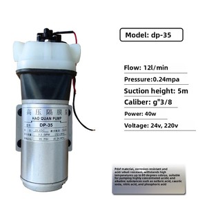 Mini pompe à diaphragme électrique 12V DC haute pression auto-amorçante résistante à la corrosion pour l'alimentation en <span class=keywords><strong>eau</strong></span> des camping-cars et les applications à haute température - Product Image 5