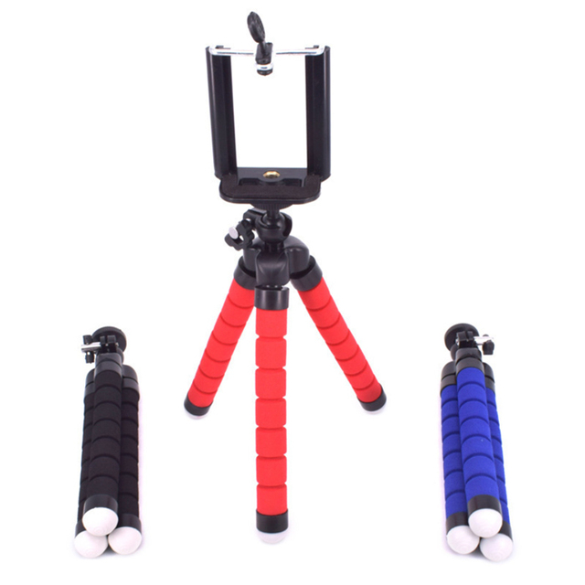 D1038 Tripied Telephone Foldable Portable Phone Stabilizer Flexible Shoot Mini Sponge Carbon Octopus Tripod Gorillapod