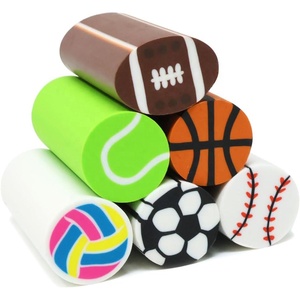 <span class=keywords><strong>6</strong></span> gommes longues en forme de ballon de sport - Product Image 1