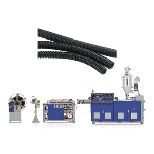 Cable Protective Pipe Machine PP PE Single Wall Corrugated Pipe Extrusion line Manufacturer Plastic Corrugated Tube Extruder