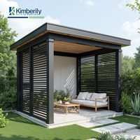 Pergola motorisée de luxe télécommandée à cadre en aluminium à commande électrique Pare-soleil pour pavillon extérieur