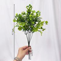 Bouquet de plantes artificielles en plastique Lycopodium pour centre de table, garniture de vase, décoration de cheminée, intérieur/extérieur, mariage, Pâques