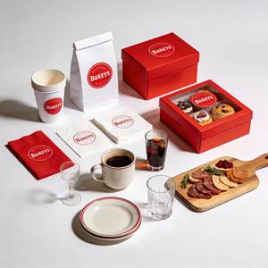 カスタマイズ可能なクラフト紙カップ、ペストリーボックス、セラミックマグカップ、プレート、バーグラス、シャルキュトリボード、コーヒー用プラスチックカップ - Product Image 3