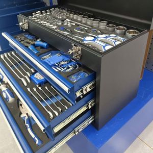 Ensemble d'outils de 408 pièces avec armoire à 3 tiroirs coulissants, cliquet à 72 dents, <span class=keywords><strong>kit</strong></span> d'outils mécaniques pour la réparation automobile, pour <span class=keywords><strong>garage</strong></span> et atelier - Product Image 4