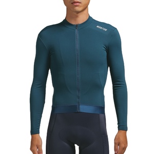 <span class=keywords><strong>Maillot</strong></span> de cyclisme thermique à manches longues d'hiver pour hommes en gros classique bleu polaire personnalisée hauts de cyclisme vêtements de vélo - Product Image 1