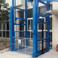 Ascenseur de fret vertical hydraulique avec rail de guidage et chaîne de levage à ciseaux, alimentation CA pour hôtels et construction (mini) Hauteur de levage 3m