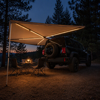 Auvent de toit de voiture 270 degrés pour SUV, abri de camping, double couche, quatre saisons, imperméable, résistant aux UV, poteaux en aluminium