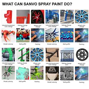 SANVO Custom Aerossol Tinta <span class=keywords><strong>Spray</strong></span> 400ml Verniz Cromo Parar A Minha Marcação De Tinta <span class=keywords><strong>Spray</strong></span> Fabricante Preço De Fábrica - Product Image 5