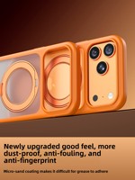 Luxe 360-graden draaibare magnetische houder, schokbestendige, antislip, doorschijnende matte telefoonhoes voor iPhone 17 Pro Max.