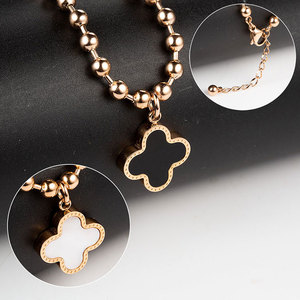 <span class=keywords><strong>Personnalisé</strong></span> en gros mode délicate plage 18K plaqué or rose boule chaîne trèfle bracelets de <span class=keywords><strong>cheville</strong></span> pied bijoux bracelets de <span class=keywords><strong>cheville</strong></span> pour les femmes - Product Image 5
