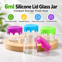 Récipient de stockage d'herbes à haute étanchéité avec couvercle en bois et silicone, protection UV, écologique, biodégradable, en verre borosilicate