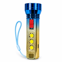Mini lampe torche LED UV à coque dégradée, torche à 3 COB, lampe de travail rechargeable Type-C, lampe de poche avec sac à fermeture éclair pour le camping