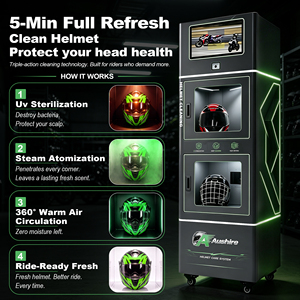 Cabina de Limpieza Automática de Doble Cámara para Cascos de Motocicleta, Máquina Inteligente de Limpieza de Cascos con Esterilización UVC y Secado - Product Image 3