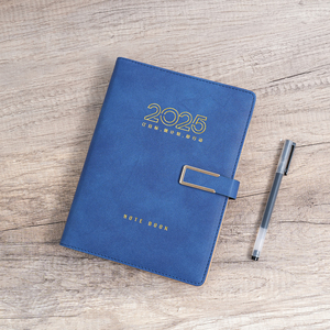 Özel toptan promosyon not defteri hediye seti ile kalem iş ofis boş PU deri günlüğü ile Logo A5 dergisi - Product Image 3