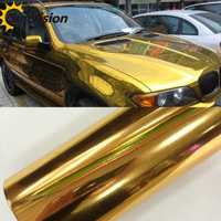 Meilleure vente sans bulles d'air auto-adhésif miroir chrome film d'enveloppe de voiture de vinyle de carrosserie chrome film d'emballage