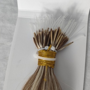 Extensiones de cabello con anillo nano de plástico al por mayor, puntas gruesas profesionales, 100% cabello humano ruso, extensiones de cabello con anillo nano invisibles - Product Image 1