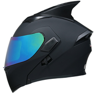 Casques de moto Bluetooth avec logo personnalisé, double visière, légers, casques intégraux rabattables pour moto