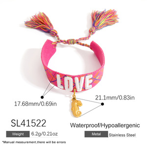 Design Sense Niche Jewelry Woven Adjustable <b>Bracelet</b> <b>Rainbow</b> LOVE Tassel <b>Bracelet</b> for Women - Product Image 6