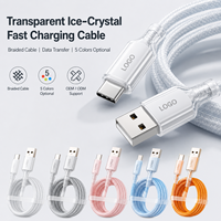 Câble de charge USB-C tressé en nylon de 1,2 mètre avec connecteur cristallin, charge rapide 5A, USB-A vers USB-C, commande en gros, approvisionnement direct usine