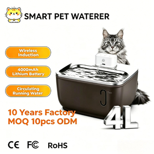 Fontanella <span class=keywords><strong>per</strong></span> Animali Domestici 4L Wireless con Circolazione Automatica dell'Acqua e Finestra Visibile <span class=keywords><strong>per</strong></span> <span class=keywords><strong>Gatti</strong></span> e Cani - Product Image 1