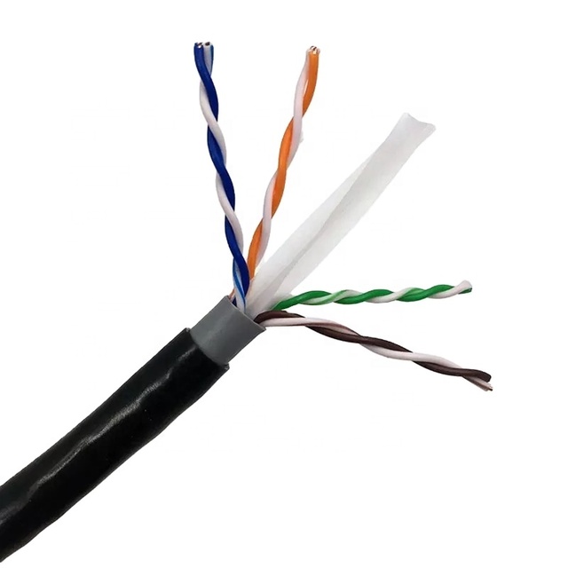 Outdoor Cat 6 Network Cable 305m Box with Double PVC and PE Jacket UTP Exterior Communication Cables