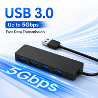 Hub USB 3.0 de 4 Puertos al por Mayor, Chip GL3510, Ultra Delgado, 5Gbps, Alta Velocidad, Adaptador de Extensión Multi USB para Laptop y PC