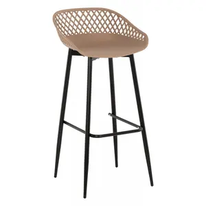 <span class=keywords><strong>Tabouret</strong></span> <span class=keywords><strong>de</strong></span> <span class=keywords><strong>bar</strong></span> en plastique <span class=keywords><strong>taupe</strong></span> à hauteur comptoir, avec pieds en métal, vente chaude - Product Image 3