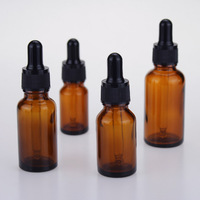 5ml 10ml 15ml 20ml 30ml 50ml 100ml Bouteille en verre ambré Flacons compte-gouttes d'huile essentielle en verre vide avec bouchons compte-gouttes en plastique noir