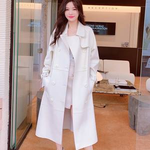 معاطف جلدية نسائية فاخرة عصرية قابلة للعكس من جلد الغنم الطبيعي معاطف طويلة - Product Image 2