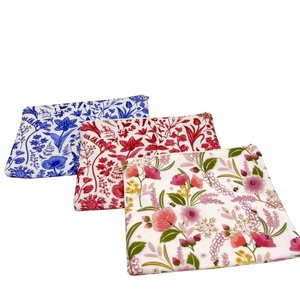 Bolsa de Maquillaje Portátil con Cremallera, Diseño Floral <span class=keywords><strong>Retro</strong></span>, Tejido Jacquard, Alta Calidad, Lavable a Mano - Product Image 3
