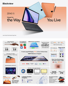 Blackview ZENO 5 <b>Tablet</b> PC 11 Inch 90HZ Display <b>4G</b> 1080P Widevine L1 Android 16 Pad 8300mAh <b>4G</b> 3+128GB Blackview Pad - Product Image 4