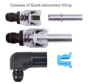Adattatore EFI a connessione rapida AN6 maschio a 3/8" o 5/16", raccordo girevole in alluminio per sistema di alimentazione senza ritorno - Product Image 5