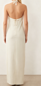 Vestido Largo Blanco Halter con Lazo, Elegante, Sin Mangas, Espalda Descubierta, para Mujer, Verano, Playa, <span class=keywords><strong>Vacaciones</strong></span>, Nueva Llegada 2026 - Product Image 2