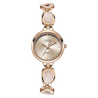 Montre à quartz pour femme GEDI 72001, marque tendance, bracelet en acier inoxydable, design élégant, luxe, lumineuse