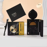 Crème à coussin d'air bicolore pour les sourcils Poudre de crème à sourcils longue durée imperméable teintée naturelle
