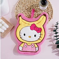 Cartoon Fruit Coral Fleece Child Quick-Dry Thick Absorbent Lint Free Embroidered Hand Towels Hanging Kitchen Bathroom