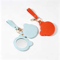 Miroir de maquillage miniature en forme d'ours personnalisé, porte-clés rotatif pliable, miroir de beauté cosmétique pour voyage, cadeau