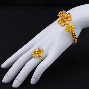 Саудовская Аравия, комплект золотых украшений, 10 карат, из твердого золота, нигерийский Позолоченный комплект украшений - Product Image 5