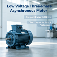 Moteur asynchrone industriel basse tension 4 pôles 220V 1,5 kW avec protection IP55, rotor en cuivre, enroulement triphasé, moteur AC