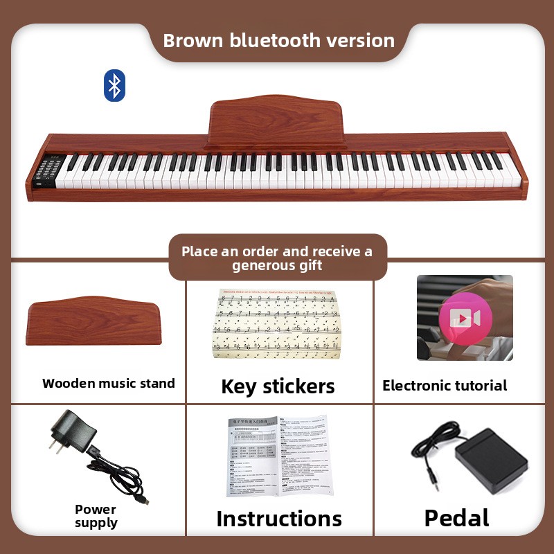 Tecla de presión bluetooth marrón 88SG