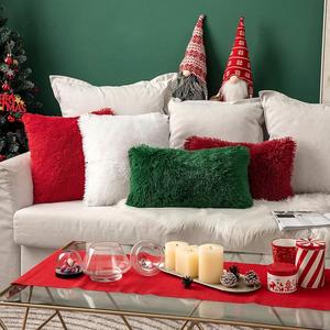 Home <b>Sofa</b> Decor 45x45cm Fur Cushion Cover Hairy Faux Plain Plush Fluffy Soft Cushion Cover <b>Pillow</b> Solid Color Cases - Product Image 1