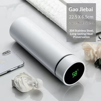Gobelet isotherme intelligent en acier inoxydable 201 avec affichage de la température, isolation sous vide, maintien au chaud de 6 à 12 heures, portable pour les professionnels